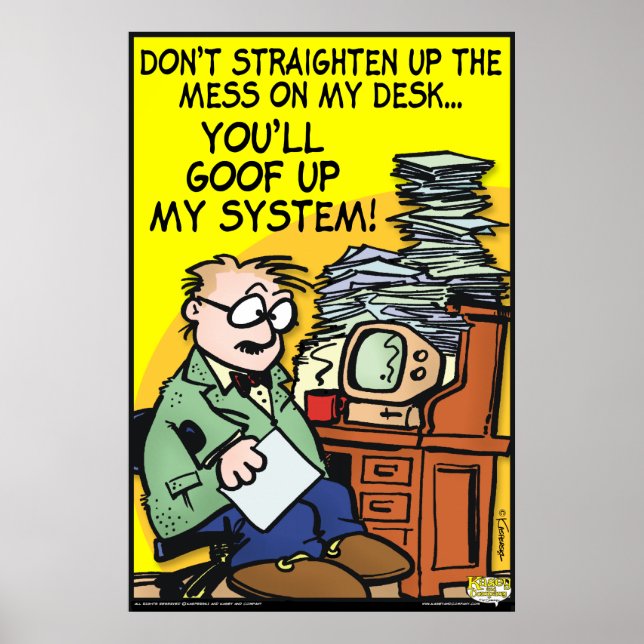 Pôster A Mess Na Minha Mesa (Frente)