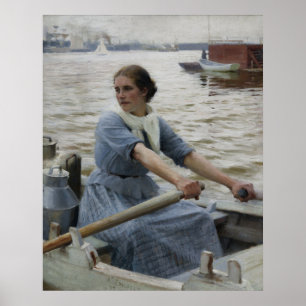 Poster A Milkmaid, 1889, por Albert Edelsense