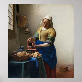 Pôster A Milkmaid de Johannes Vermeer
