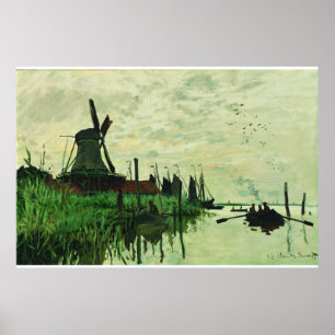 Poster A Mill In Zandam 2 - Claude Monet - 1871