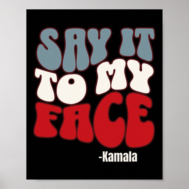 Poster À Minha Cara - Debate De Kamala Harris De 2024 (Frente)