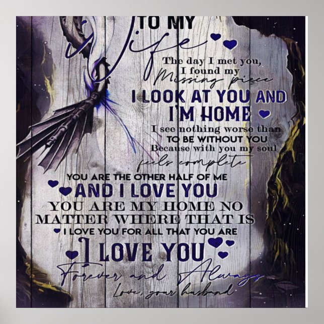 Poster À minha esposa | Citações Engraçadas À Esposa | No (Frente)