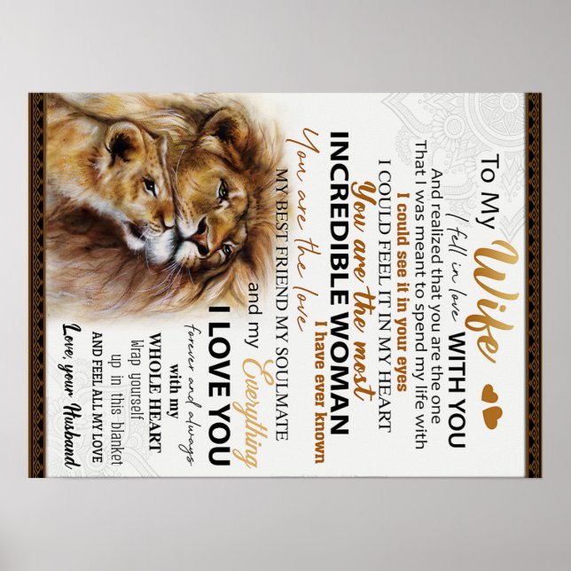 Poster À Minha Esposa, Presente, Mulher De Amor, Ideia De (Frente)