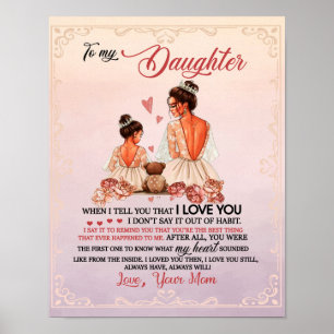 Poster À Minha Filha Presente, Filha E Mãe, Carta De Am
