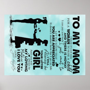 Poster À minha mãe design Carta às mamães