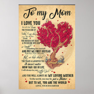 Poster à minha mãe, eu te amo presentes de dia de as m