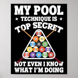 Poster A Minha Técnica De Piscina É A Alta Secreta Billia
