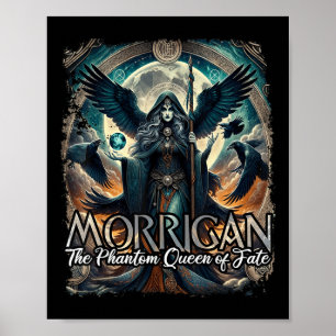 Poster A mitologia Celta Irlandesa Morrigan Raven Crow Wa