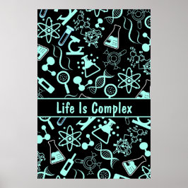 Poster a moderna bioquímica azul do aqua é complexa