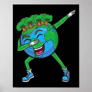 Poster A Morder A Terra Para Crianças Do Dia Da Terra