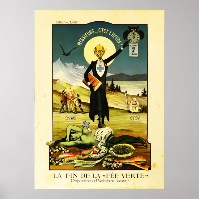 Poster "A Morte da Fada Verde", Absinthe (Frente)