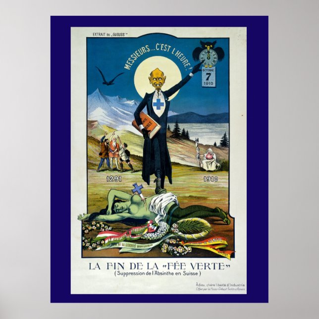 Poster A Morte da Fada Verde, Absinthe Cartão-postal (Frente)