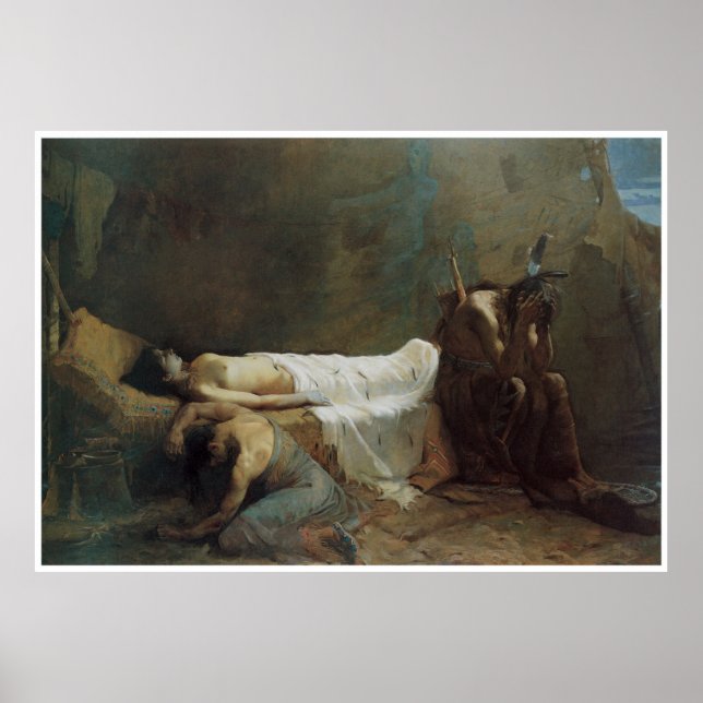 Pôster A morte de Minnehaha, 1885, Oeste Americano (Frente)