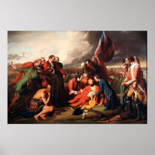 Pôster A morte do General Wolfe por Benjamin West 1770
