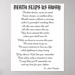 Poster A MORTE NOS ESGOTA DO poema