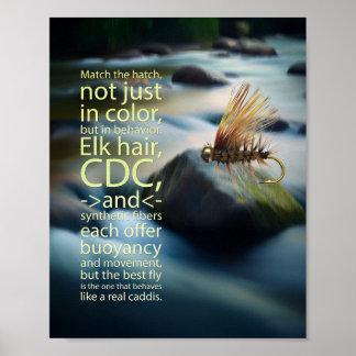 Poster A Mosca Caddis de Cabelo de Alce Icônica