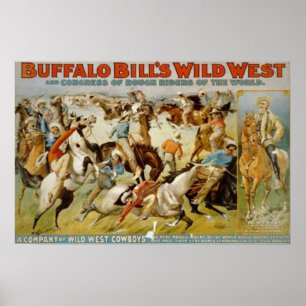 Pôster A mostra ocidental selvagem de Buffalo Bill