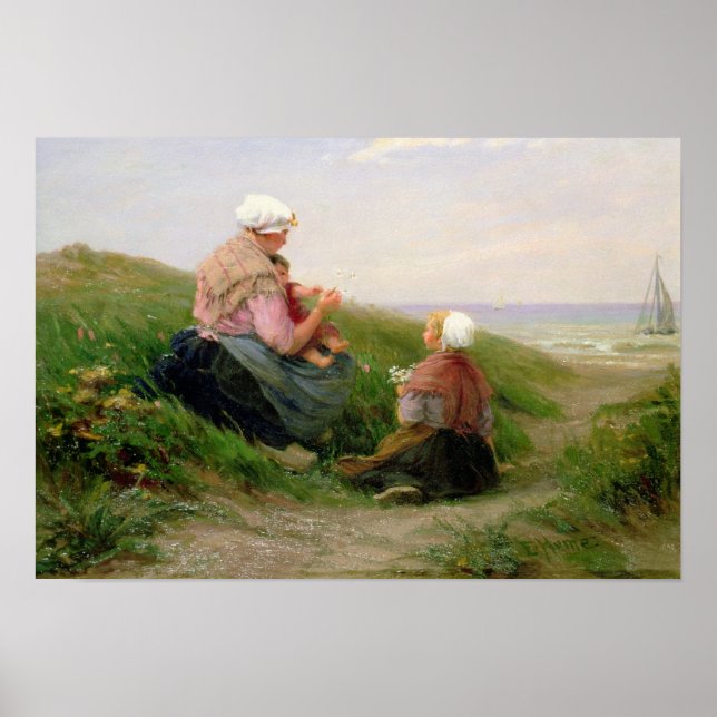 Pôster A Mother and her Small Children (Frente)