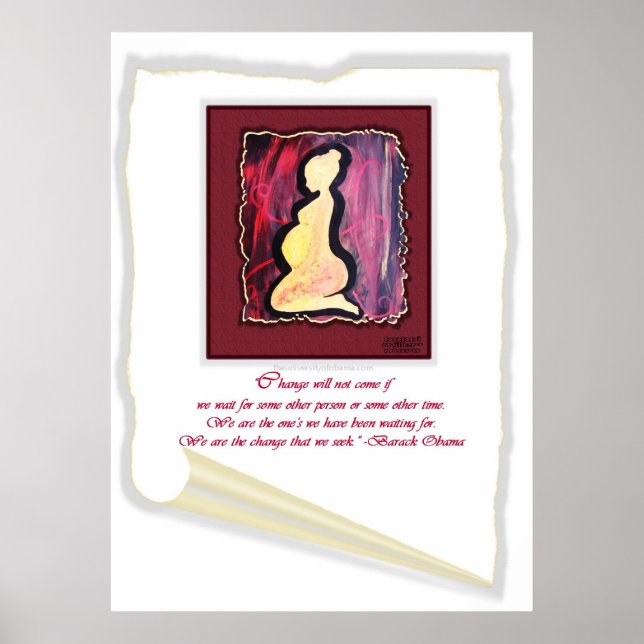 Pôster "A mudança não virá..." (Frente)