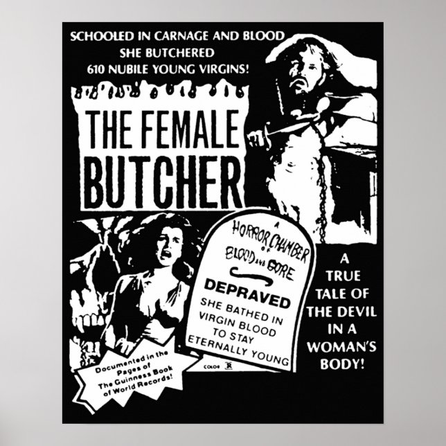 Poster A Mulher Carnicheira (Frente)