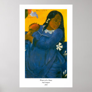 Pôster A mulher de Paul Gauguin com uma manga (1892)