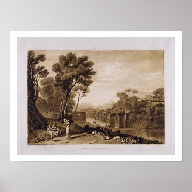 Poster A Mulher e a Tambourina, gravadas por Charles Turn (Frente)