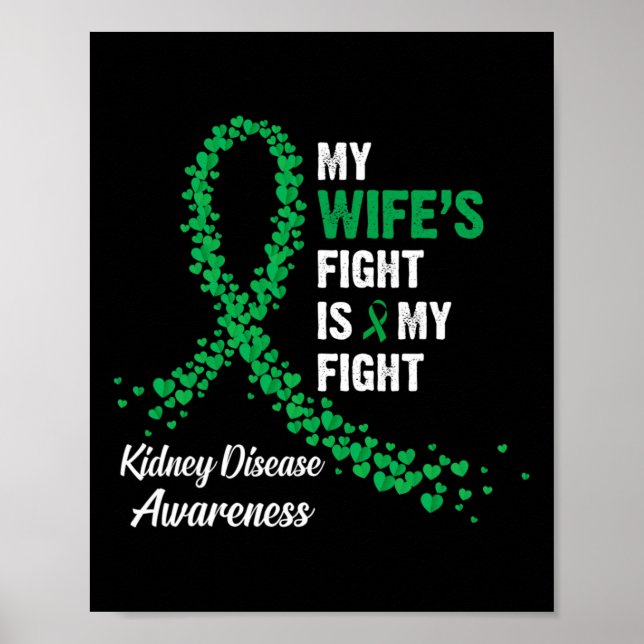 Poster A mulher luta contra a consciência da doença renal (Frente)