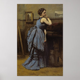 Pôster A mulher no azul, 1874