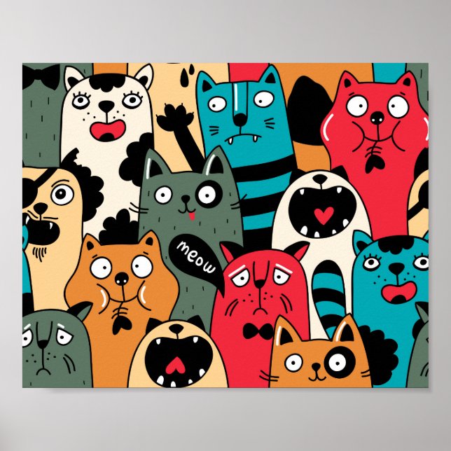 Poster A multidão de gatos (Frente)