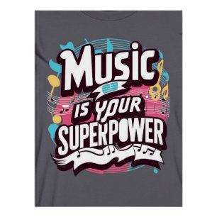 Pôster A Música é Seu Superpoder opção 2