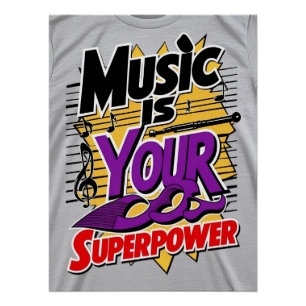 Pôster A Música é Seu Superpoder opção 3