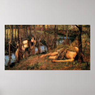 Poster A Náida por John William Waterhouse