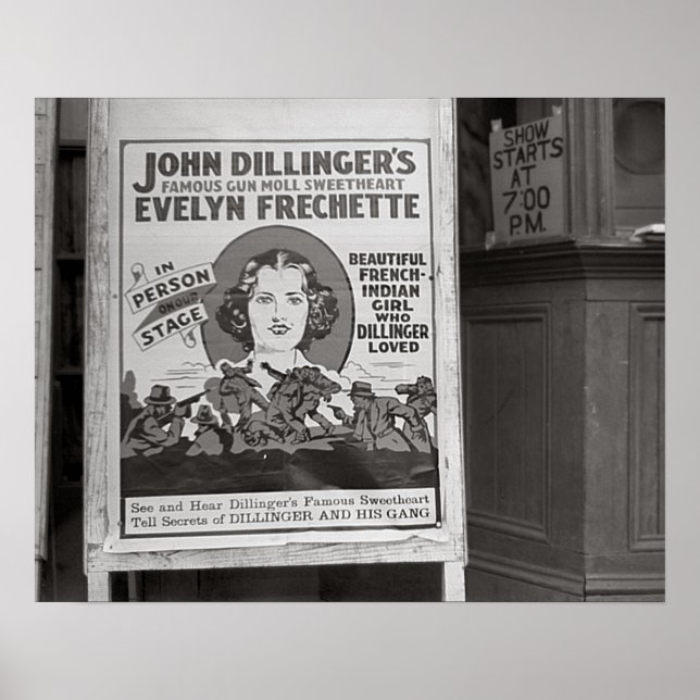 Pôster A Namorada de Dillinger, 1938. Vintage (Frente)