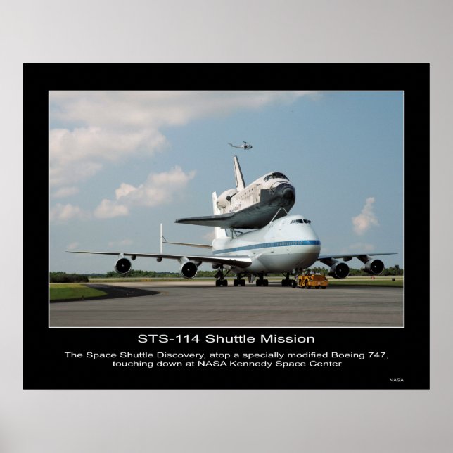 Poster A NASA Space Shuttle Discovery deu uma volta no Bo (Frente)