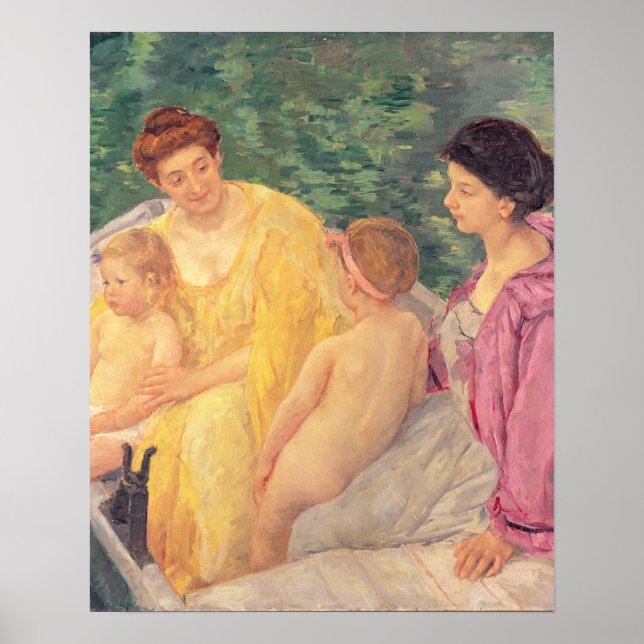 Pôster A Natação ou Duas Mães e Seus Filhos em um (Frente)