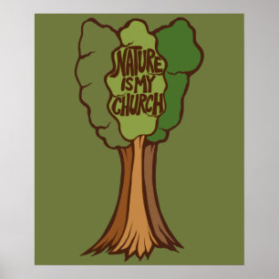 Poster A natureza é minha Igreja