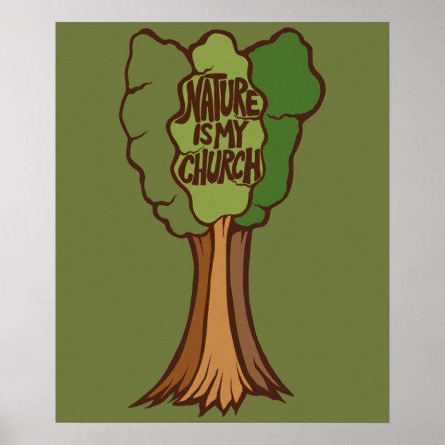 Poster A natureza é minha Igreja (Frente)