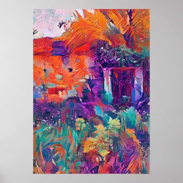 Poster A natureza recupera uma casa na Bulgária vibante A (Frente)