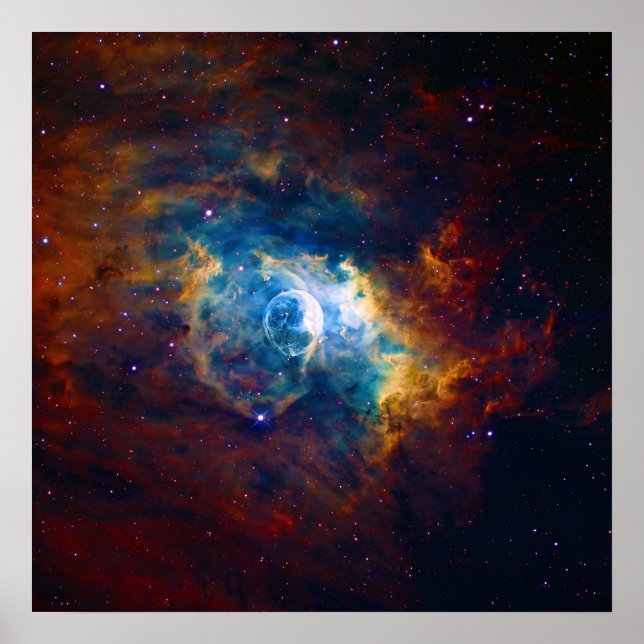 Pôster A Nebulosa da Bolha NGC 7635 Sem Nitidez 162 (Frente)
