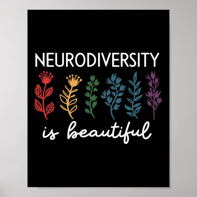 Poster A Neurodiversidade é uma bela consciência do autis (Frente)
