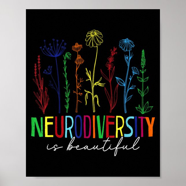 Poster A neurodiversidade é uma consciência de autismo be (Frente)