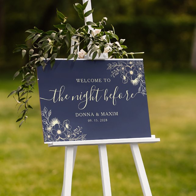 Poster A Noite Antes Do Janto De Ensaio Azul Com Marinho (Criador carregado)