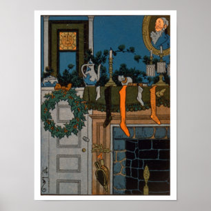 Poster A noite antes do Natal por Denlow, 1903 (cor