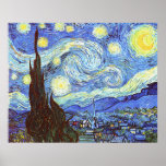 Pôster A Noite Estrelada, Vincent van Gogh<br><div class="desc">Temos orgulho em oferecer este magnífico trabalho de Vincent van Gogh, The Starry Night. Nós aplicamos mais de 20 anos de experiência no campo da arte comercial e do trabalho de reprodução de cores para trazer a vocês esta reprodução cuidadosamente ajustada. Apresentado aqui até o maior tamanho possível (Extra Grande...</div>