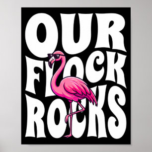 Poster A nossa bandada de homens rocha flamingo pássaro r