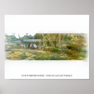 Poster A nossa cor do retrato da casa personalizada do Fo