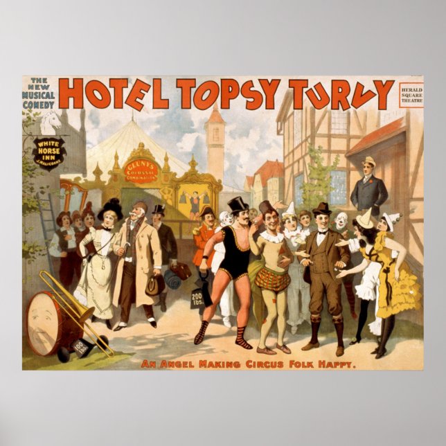 Poster A Nova Comédia Musical, Hotel Topsy Turvy (Frente)