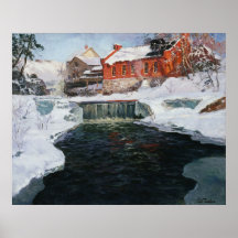 A nova fábrica em Lillehammer, Thaulow, Frits