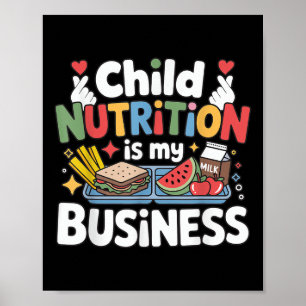 Poster A Nutrição Infantil É Minha Escola De Almoço De Ne