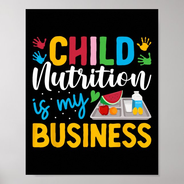 Poster A Nutrição Infantil É Minha Escola De Almoço De Ne (Frente)